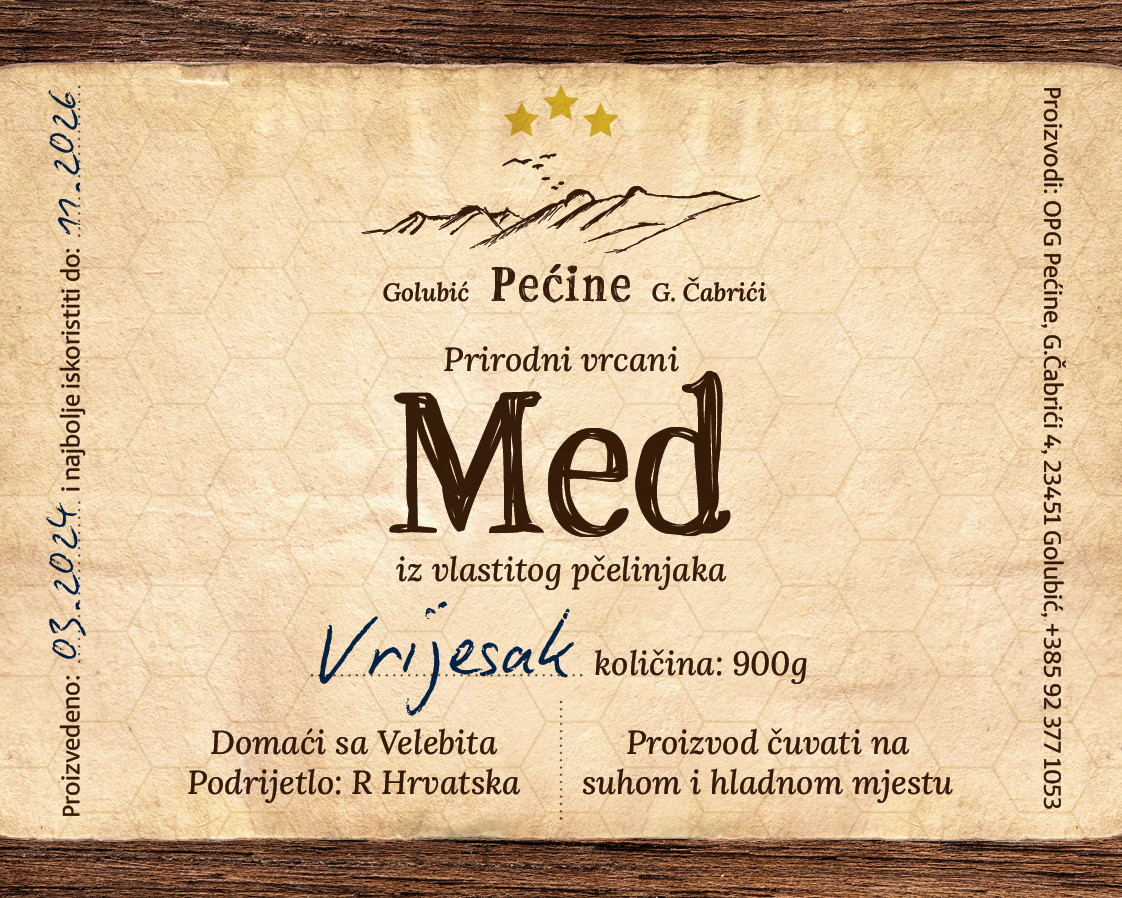 Pecine OPG 6 Pecine OPG Prirodni Vrcani Med 03 2