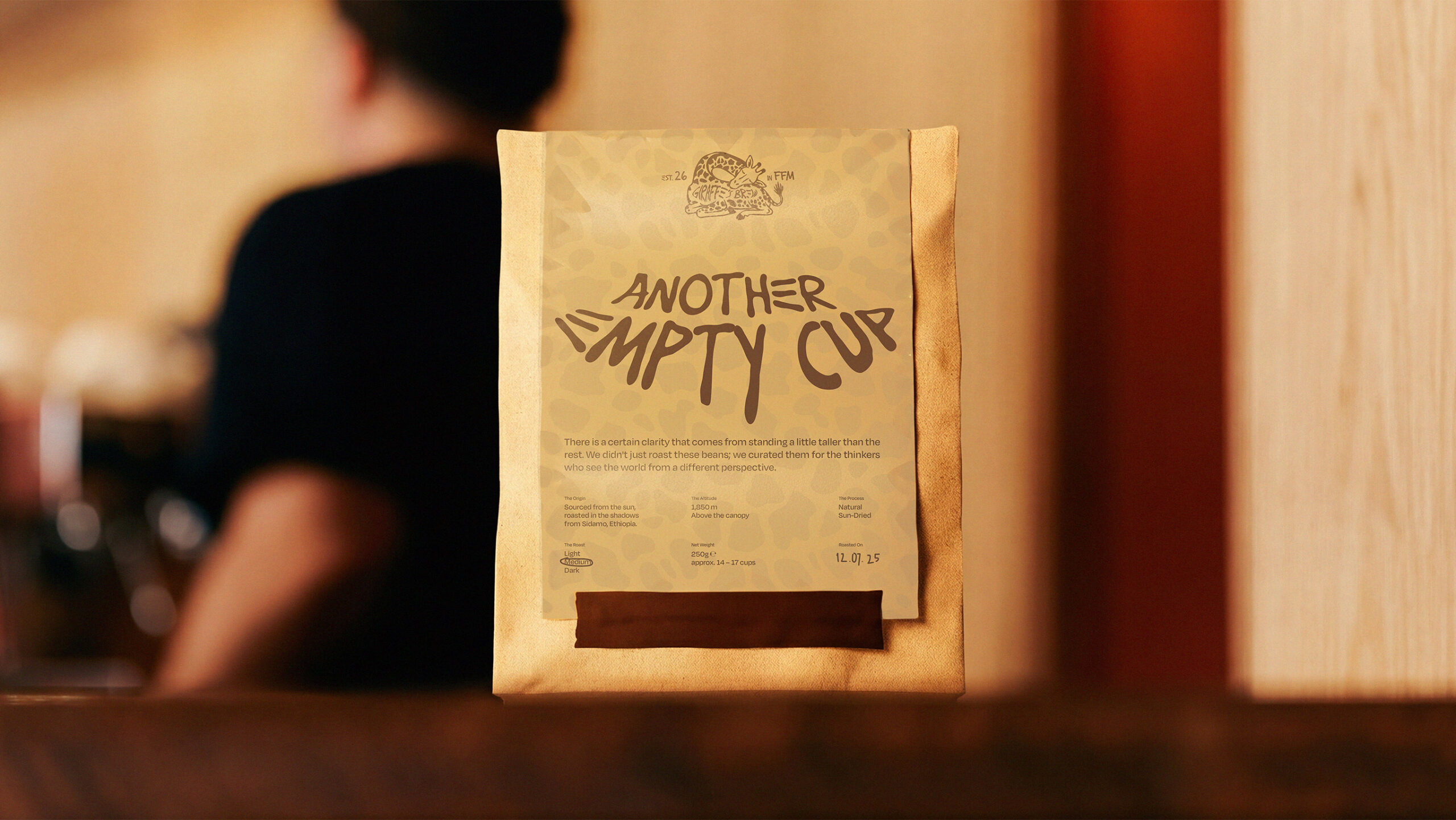 Nachhaltiges Verpackungsdesign für Cafe