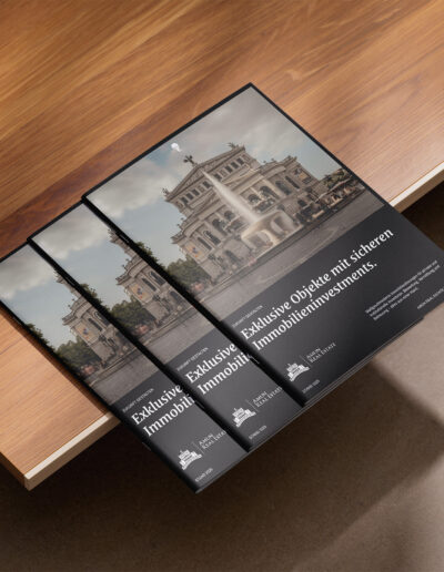 Immobilienmakler Broschüre Design mit der Frankfurter Opera